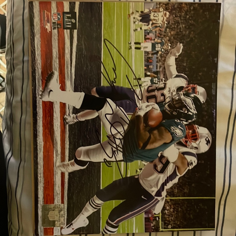Autograph picture Corey Clement Super Bowl touchdown
